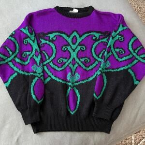 Haunted Mansion Color-way Vintage Italian Unisex Sweater Fits M/L Hidden Mickey